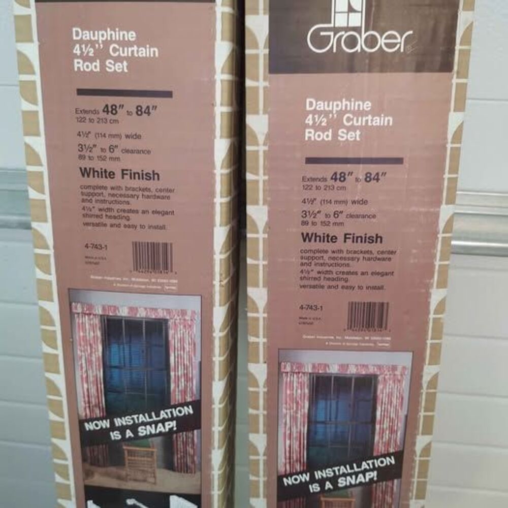 2 Sets Graber Curtain Rods